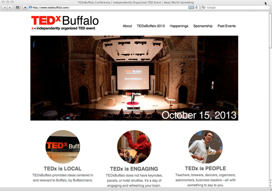 TEDxBuffalo home section 1