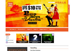 Geva Theatre desktop site