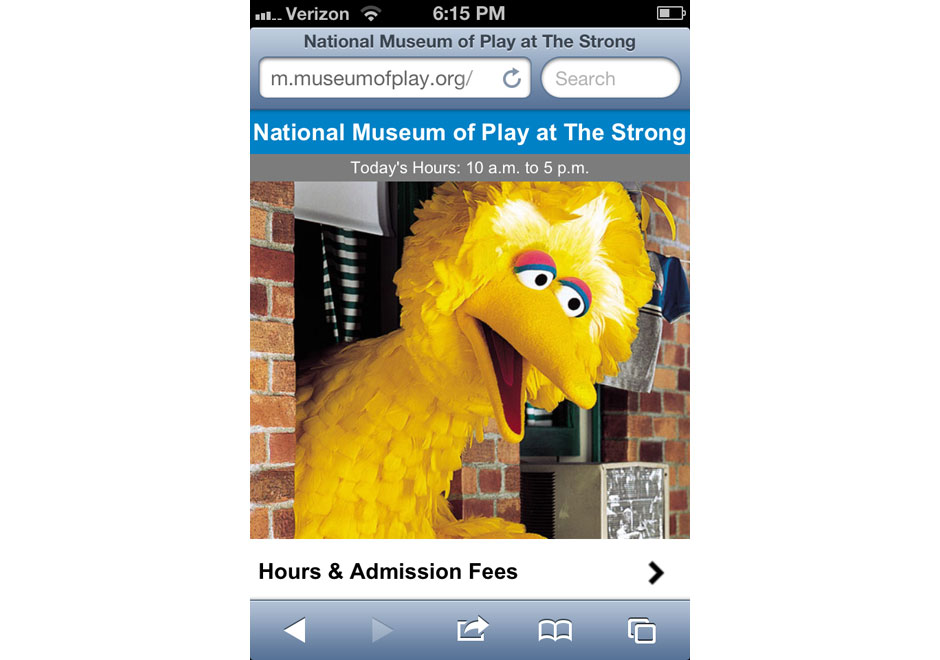 Strong Museum of Play mobile site